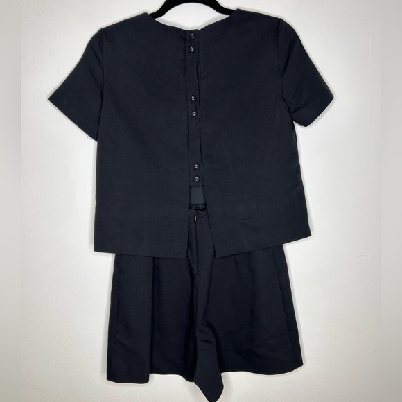 Zara Black Short sleeve Boxy Romper Size Small - Picture 3 of 7
